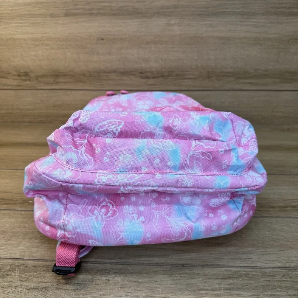 Kipling Backpack Pink Color Print Laptop Bookbag School Large NEW Seoul